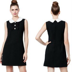 Betsey Johnson | Peter Pan Collar Shift Dress Rhinestones & Faux Pearls | Size 4